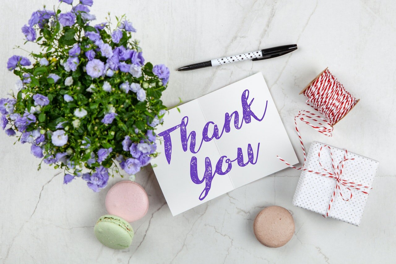 Send “thank you” cards and enjoy all your gifts and blessings.